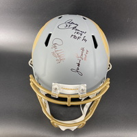 HOF - Cardinals Multi Signed Replica Slate Speed Helmet Signed by Aeneas...