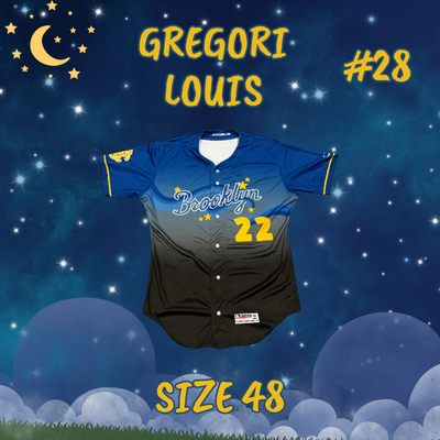 #28 Gregori Louis Game Used Starry Night Jersey (Size 48)