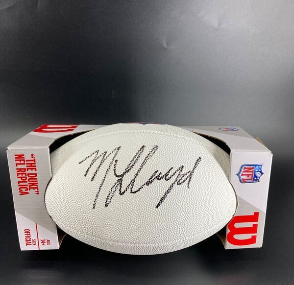 NFL - Packers MarShawn Lloyd Signed White Composite Football