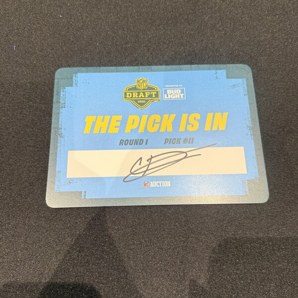 Caleb Downs Autographed Commemorative Draft Card - First NFL Auction Off...