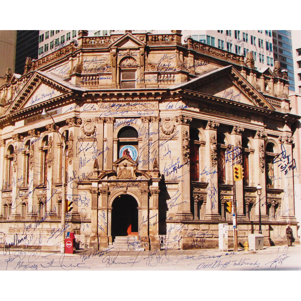 Hockey Hall of Fame Autographed 16X20 Photo Signed by TONS of