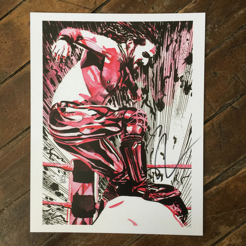 Seth Rollins SIGNED 11 x 14 Rob Schamberger Print