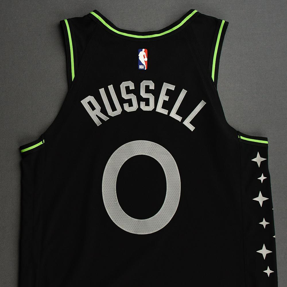 D'Angelo Russell Minnesota Timberwolves GameWorn City Edition