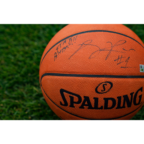 derrick rose autographed basketball