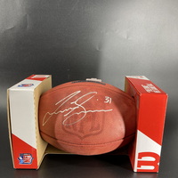 NFL - Broncos Justin Simmons Signed Authentic Football with Pro Bowl Logo