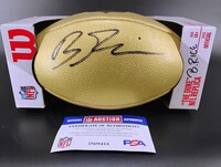 NFL - Chargers Brendan Rice Signed Gold Composite Football