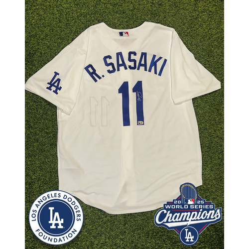 Roki Sasaki MLB Authenticated Autographed 2026 Dodgerfest Worn