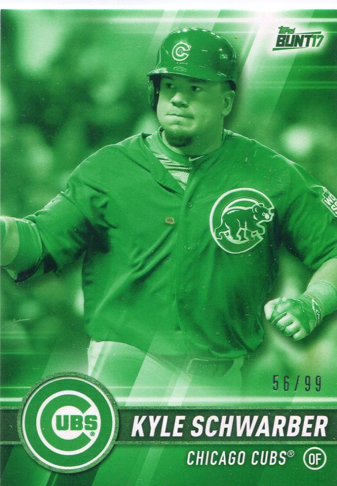 2017 Topps Bunt Green #40 Kyle Schwarber 56/99