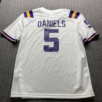 NFL - Commanders  Jayden Daniels Signed Replica LSU Jersey Size Medium