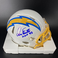 HOF - Chargers Dan Fouts Signed Mini Helmet with HOF 93 Inscription