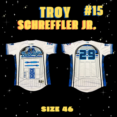 #15 Troy Schreffler Jr. Game Used Star Wars Jersey (Size 46)