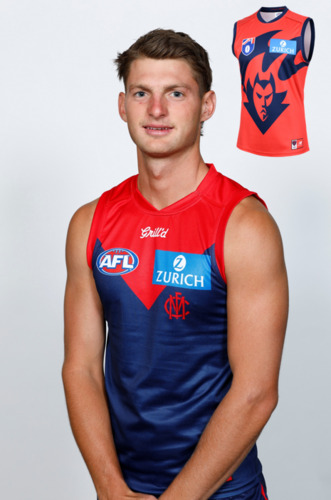 Photo of 2025 Melbourne Demons Red Flamehead Guernsey - Judd McVee #4