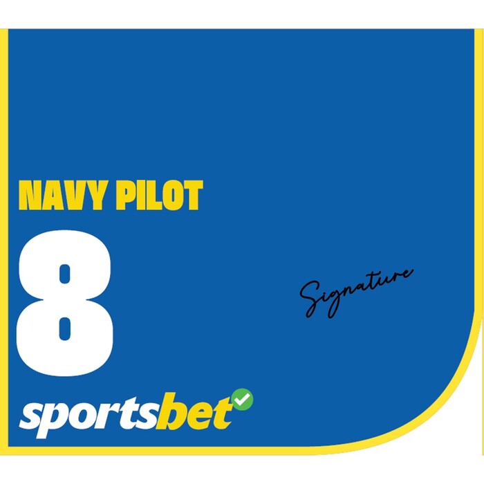 Photo of #8 Navy Pilot - Jamie Melham Signed Caulfield Guineas Saddlecloth