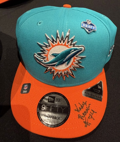 Kadyn Proctor  Autographed Dolphins Draft Hat - 1st official signed team...