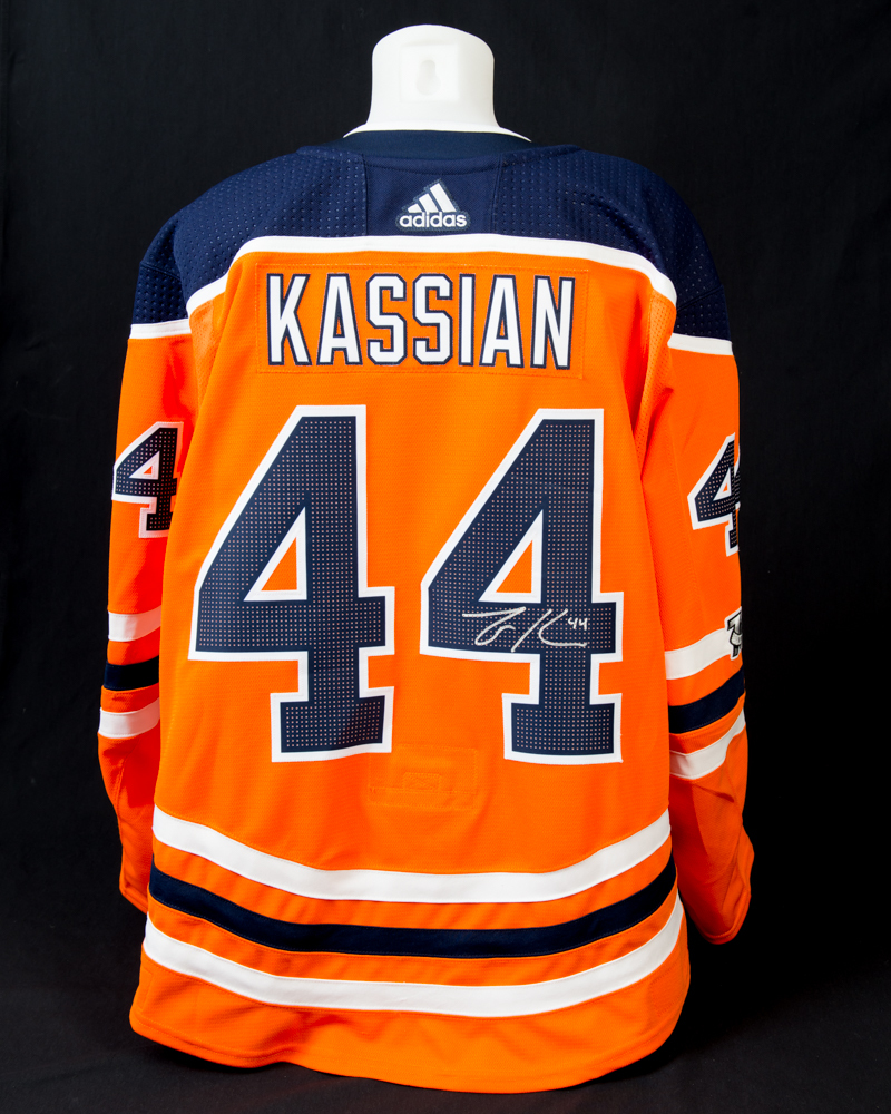 Zack Kassian 44 Autographed 201718 Edmonton Oilers vs Pittsburgh