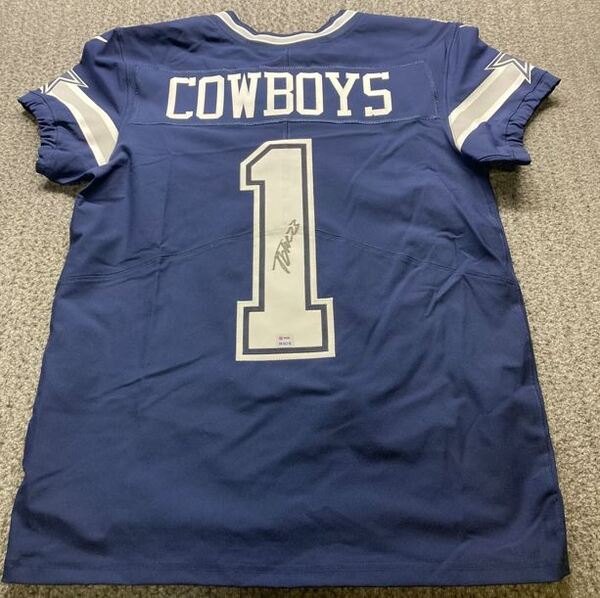 NFL - Cowboys Jaydon Blue Signed #1 Draft Jersey
