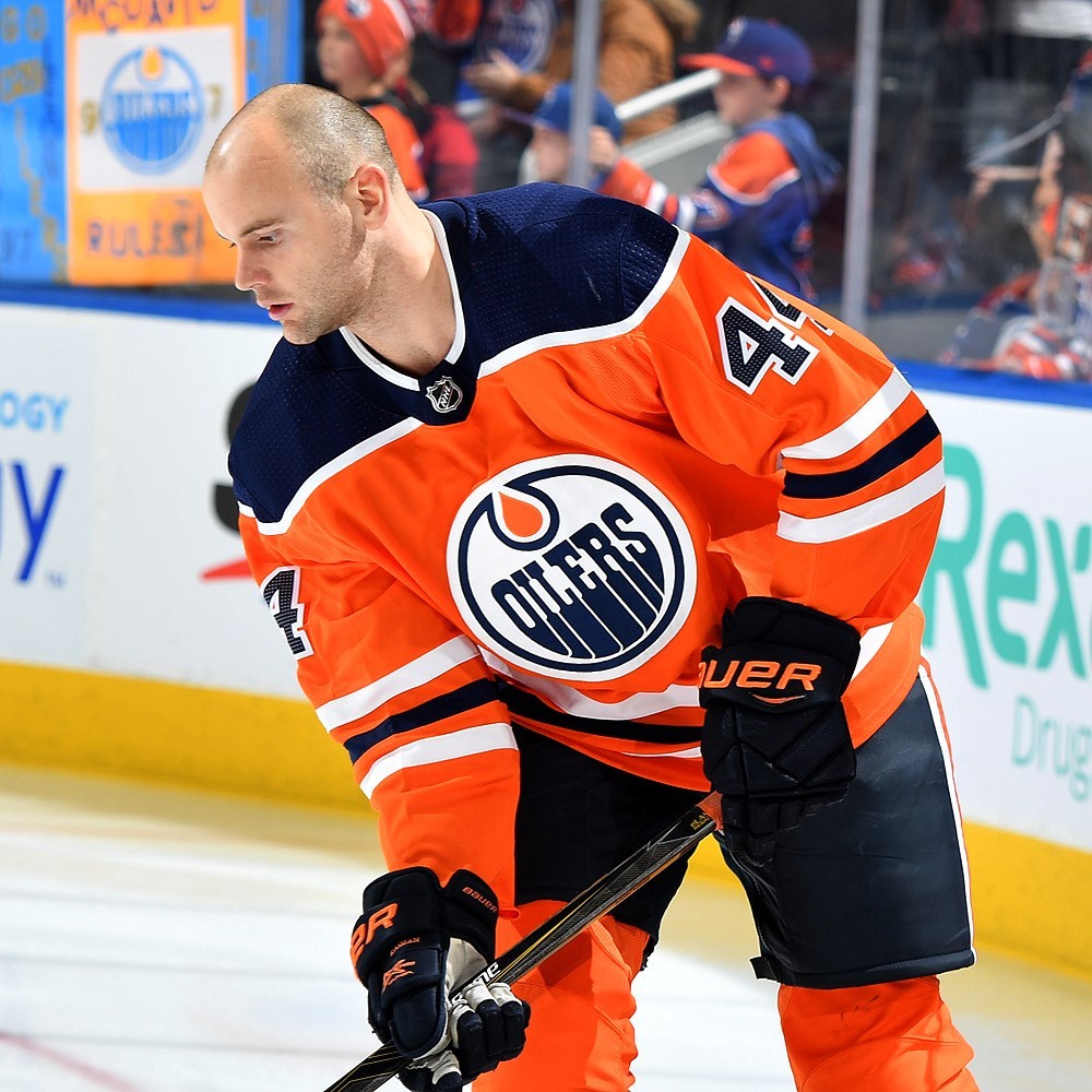 Zack Kassian 44 Autographed 201718 Edmonton Oilers vs Pittsburgh