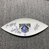 HOF - Chiefs Multi Sign White Panel With HOF Logo Signed By Bobby Bell, ...