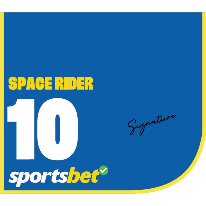 Photo of #10 Space Rider - Beau Mertens Signed Caulfield Guineas Saddlecloth