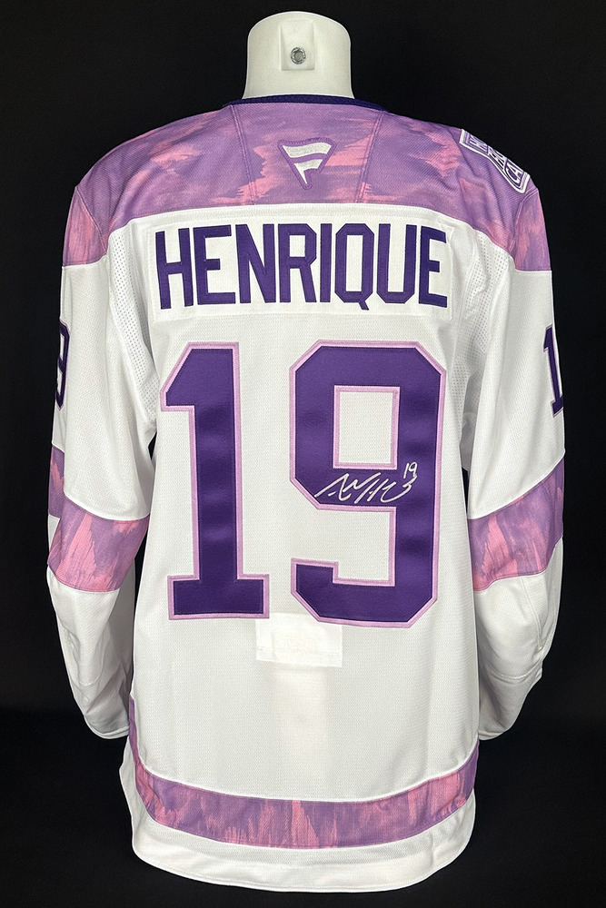 Adam Henrique #19 - Autographed 2025-26 Edmonton Oilers Hockey Fights Cancer Night Ltd Edition Jersey (Autographed Only / Not Worn On Ice)