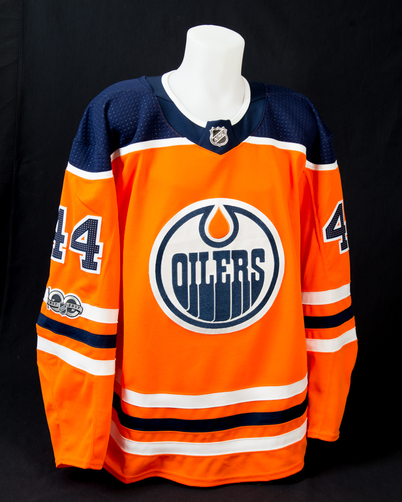 Zack Kassian 44 Autographed 201718 Edmonton Oilers vs Pittsburgh