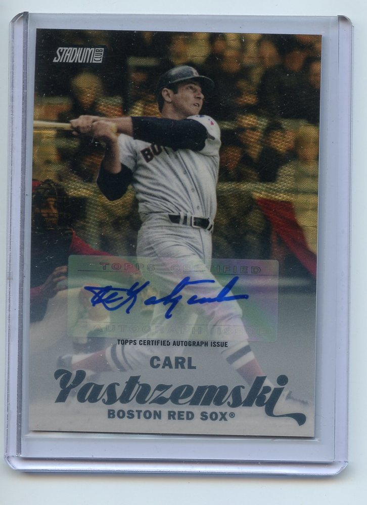 2017 Stadium Club Chrome Autograph Superfractors #SSC12 Carl Yastrzemski 1 of 1!!