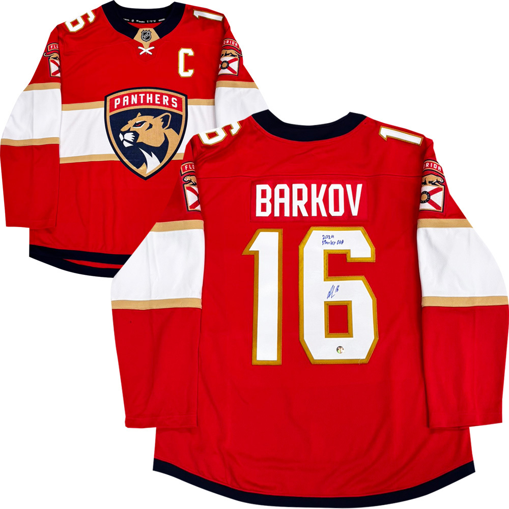 Aleksander Barkov Autographed Florida Panthers Fanatics Breakaway Jersey w/2024 STANLEY CUP Inscription
