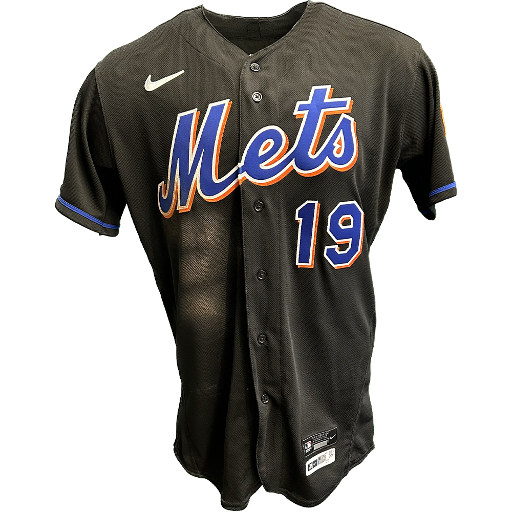 Mark Canha 19 Game Used Black Jersey Mets vs. Phillies 4/29/22