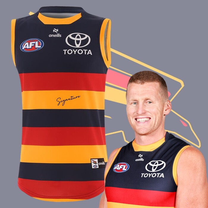 Photo of Reilly O'Brien #43 2025 Adelaide Crows Home Match-Worn Guernsey