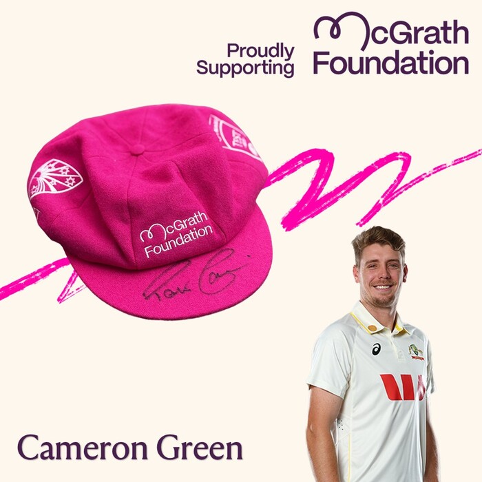Cameron Green Signed McGrath Foundation Baggy Pink 