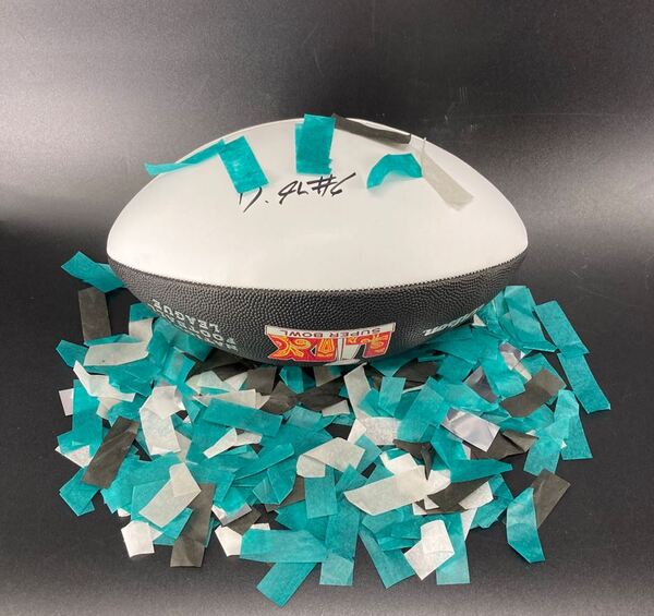 NFL - Eagles DeVonta Smith Signed Commemorative Super Bowl LIX Panel Bal...