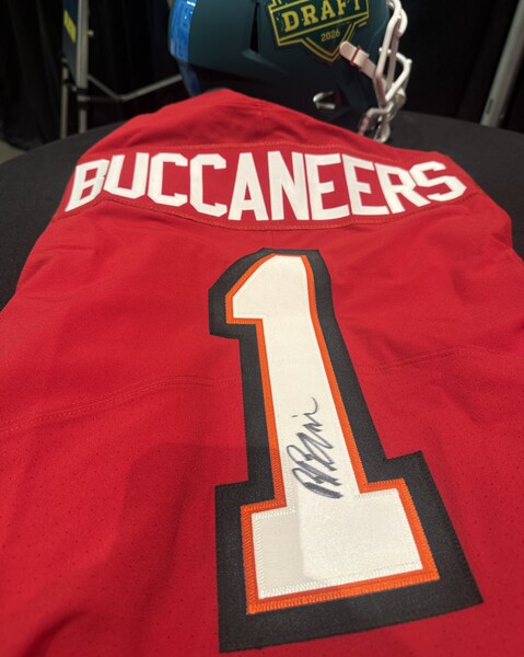 Rueben Bain  Autographed Buccaneers Draft Jersey - 1st NFL Auction offic...