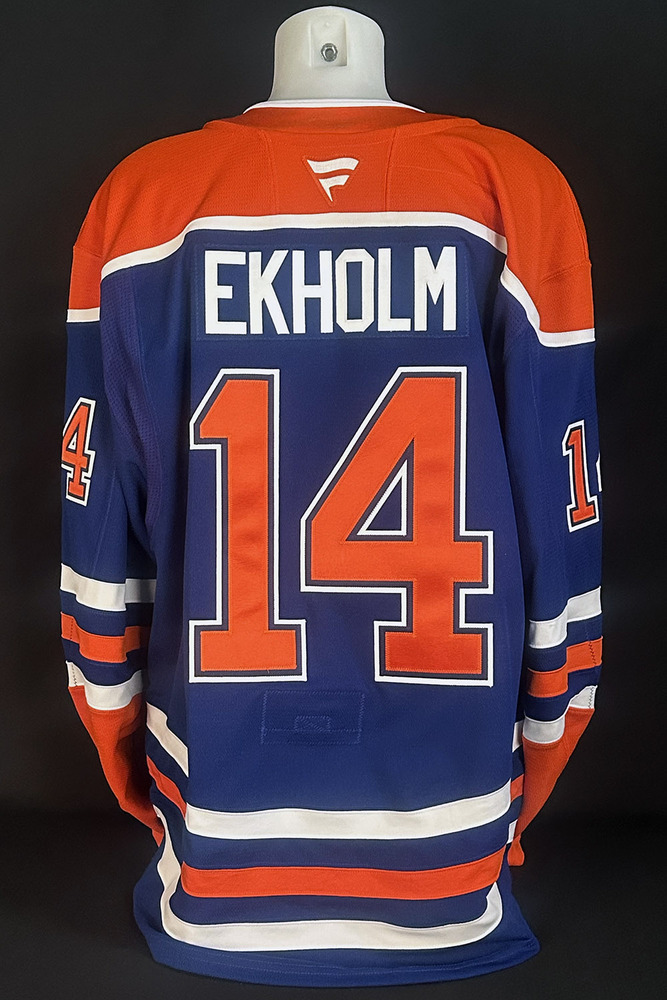 Mattias Ekholm #14 - 2025 Stanley Cup Final Edmonton Oilers Game-Worn Royal Set #2 Jersey - Worn For Game #5 vs Florida Panthers