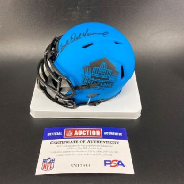 HOF - Eagles Dick Vermeil Signed HOF Rave Mini Helmet