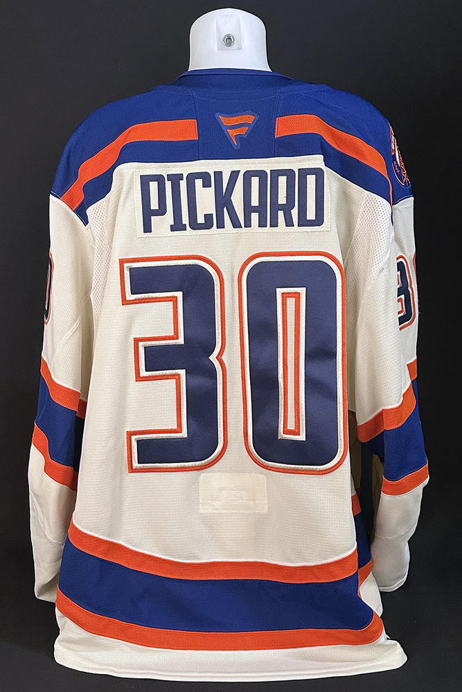 Calvin Pickard #30 - 2025-26 Edmonton Oilers Alternate Set #3 Game Worn Jersey - Worn For 2 Games -  Jan 13 vs Nashville (Back-Up For Both Games)