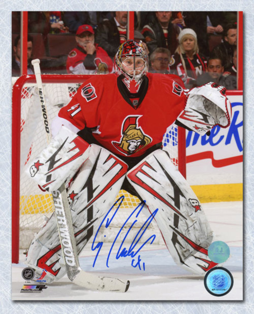 Craig Anderson Ottawa Senators Autographed Game Action 8x10 Photo NHL