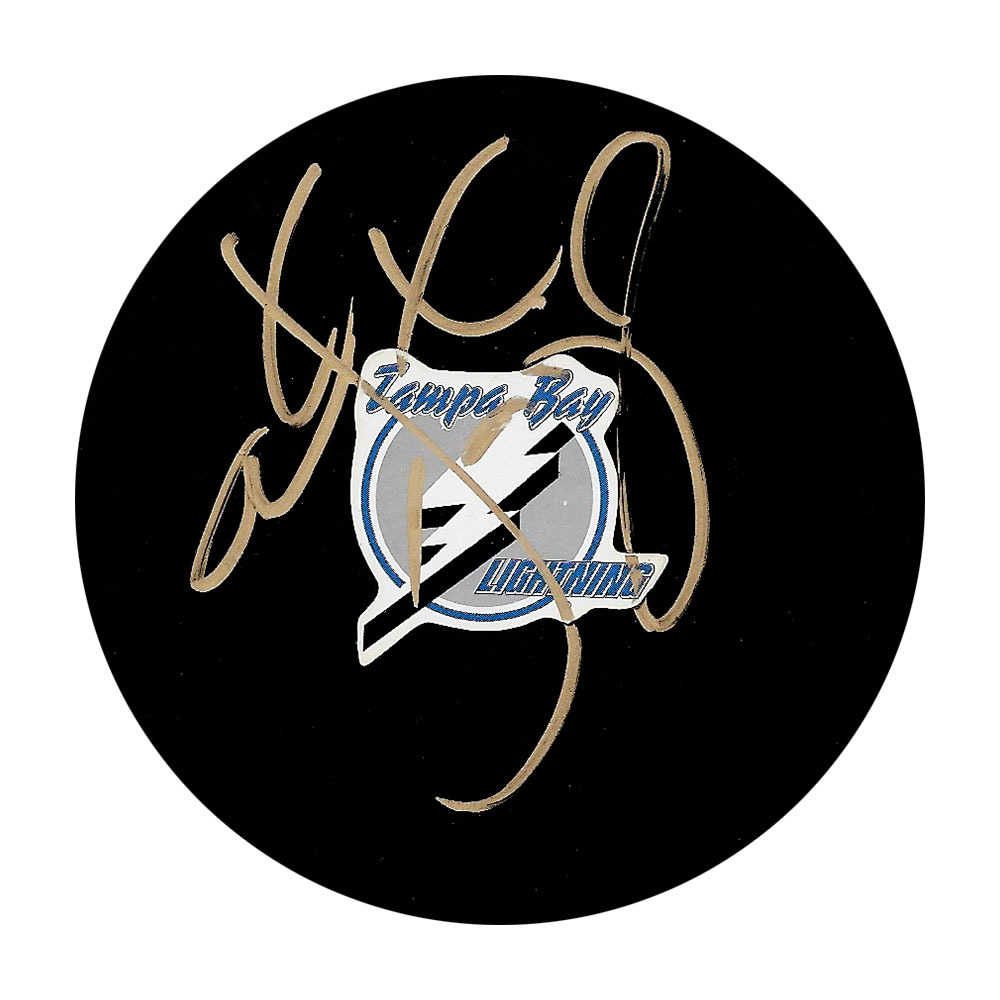 Alexandre Daigle Autographed Tampa Bay Lightning Puck