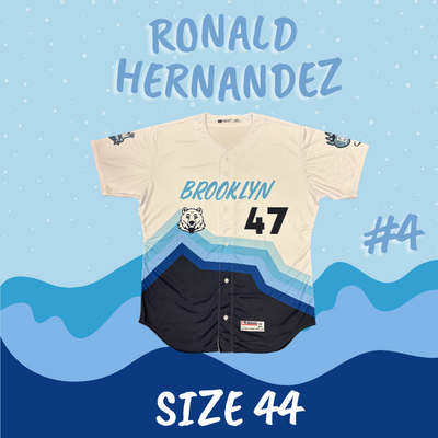 #4 Ronald Hernandez Game Used Polar Bear Jersey (Size 44)