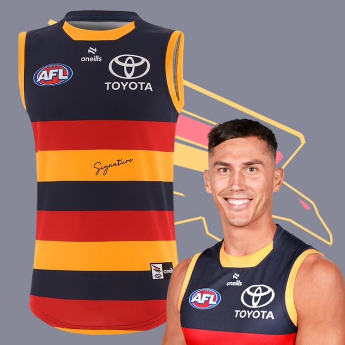 Photo of Isaac Cumming #44 2025 Adelaide Crows Home Match-Worn Guernsey