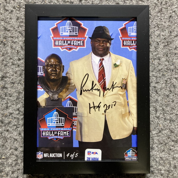 HOF - Saints Rickey Jackson NFL Auction Exclusive Signed 5x7 Framed Phot...