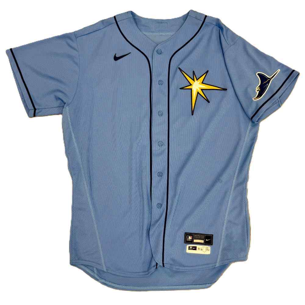 Team Issued Burst Jersey: Yoshi Tsutsugo - 2021 | Tampa Bay Rays Auctions