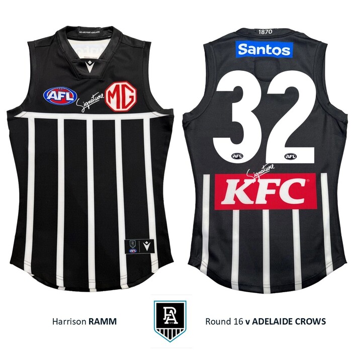 Photo of Harrison Ramm #32 Port Adelaide 2026 Prison Bar Guernsey