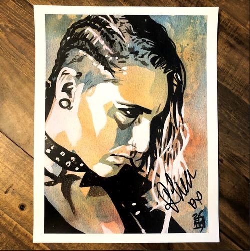 Rhea Ripley SIGNED 11 x 14 Rob Schamberger Print