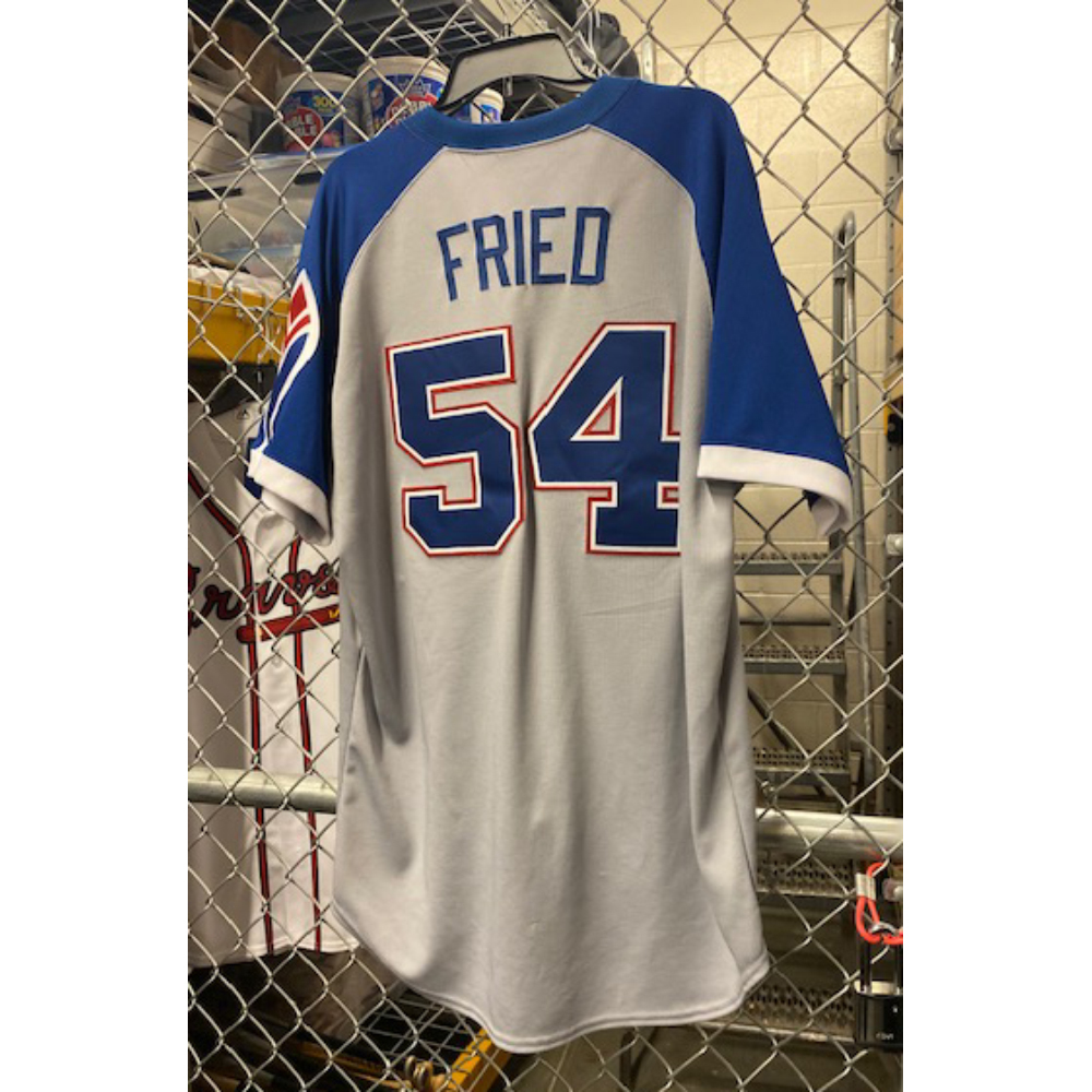 Max Fried TeamIssued 1974 Atlanta Braves Throwback Grey Jersey (Jersey