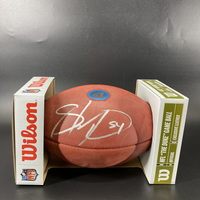 Panthers - Shaq Thompson Signed Authentic Football With Panthers And 100...