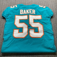 NFL - Dolphins Jerome Baker Game Cut Jersey Size 44
