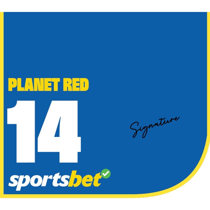 Photo of #14 Planet Red - Jordan Childs Signed Caulfield Guineas Saddlecloth