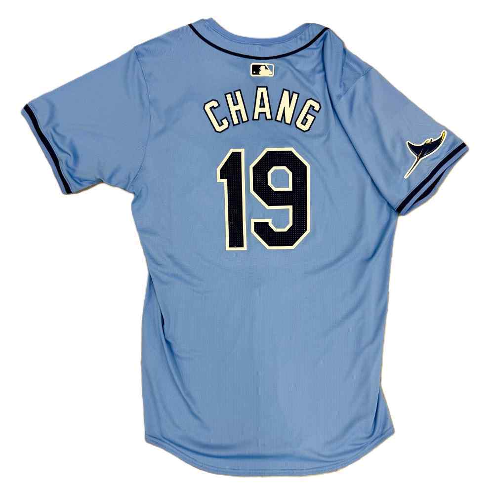 Team Issued Burst Jersey: Yu Chang - 2024 | Tampa Bay Rays Auctions