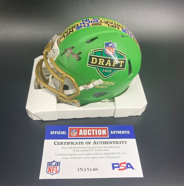 NFL - Panthers Tetairoa McMillan Signed NFL Draft Mini Helmet