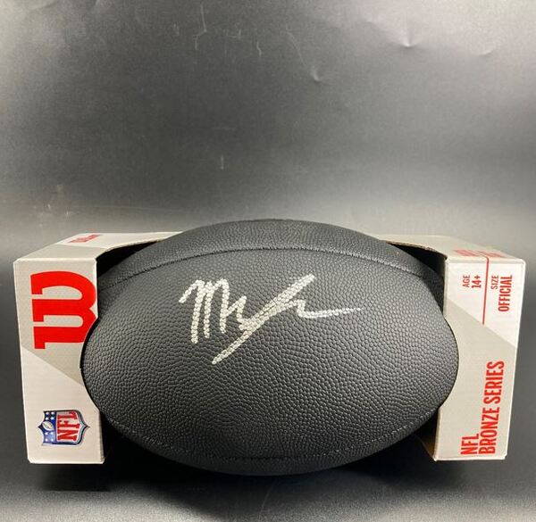 NFL - 49ers Mykel Williams Signed Black Composite Silver Series Football